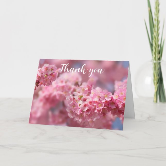 Cerisier Fleur rose Mariage Merci (Devant)