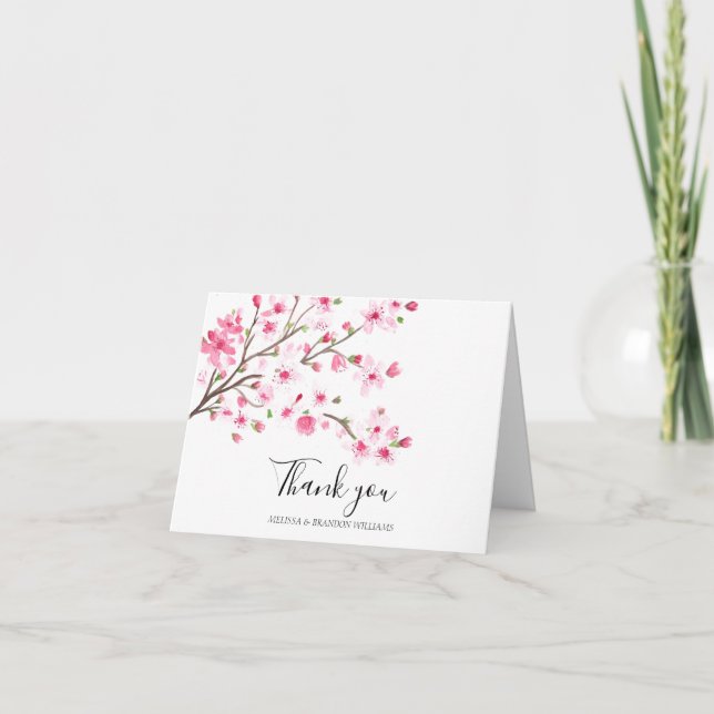 Cerisier Fleur rose Mariage Merci (Devant)