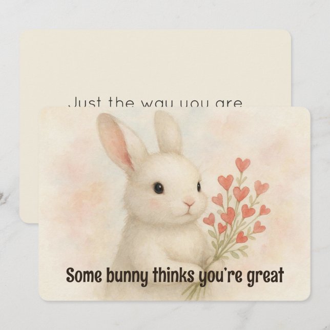 Certain Lapin Pense Que Vous Êtes Génial Carte de  (Devant / Derrière)
