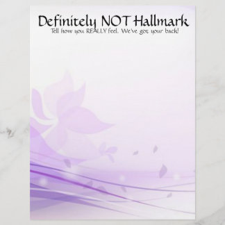 Certainement pas du papier à en-tête Hallmark