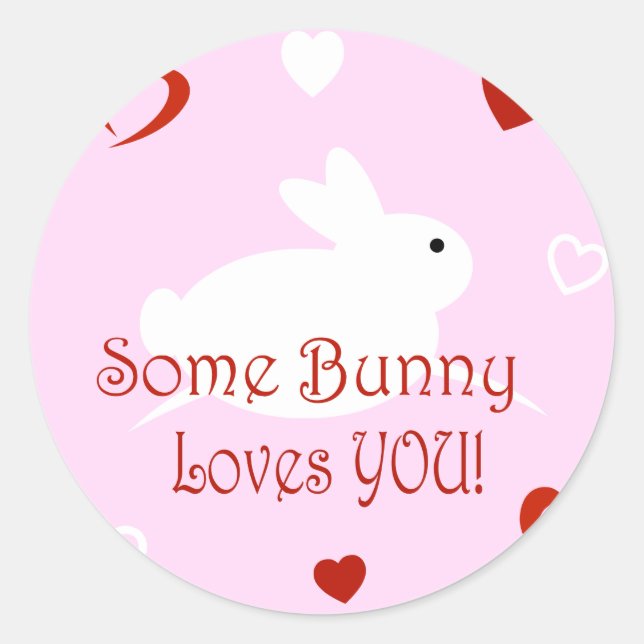 Certains Bunny t'aime Stickers Saint Valentin (Devant)