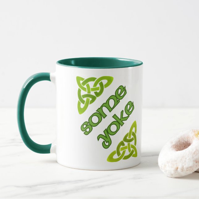 Certains Yoke - Irlandais Drôle Design Mug (Avec donut)