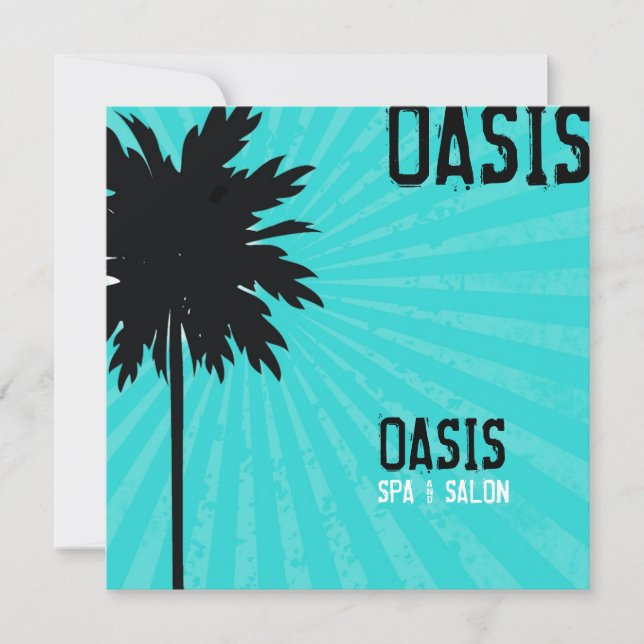 Certifcate cadeau 311-Oasis Palm Tree | Turquoise (Devant)