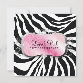Certificat-cadeau 311 Lavish Pink Platter Zebra