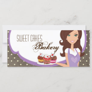 Certificat cadeau 4"x9" Brunette Baker Cup Cakes