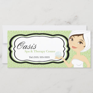 Certificat cadeau 4"x9" Massage Spa Damas vert