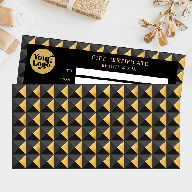 Certificat cadeau Abstrait Black Gold (Créateur téléchargé)