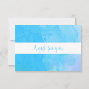 Certificat Cadeau Aquarelle Bleue Élégante