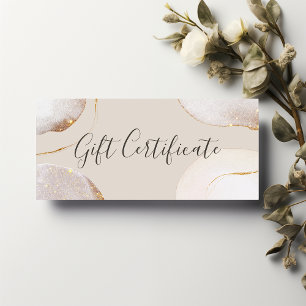 Certificat cadeau aquarelle de luxe abstrait