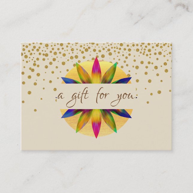 Certificat cadeau Aquarelle Lotus Flower Yoga (Devant)