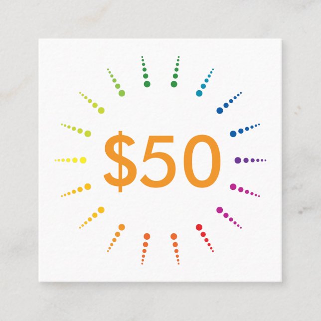 certificat cadeau arc-en-cielBurst (Devant)