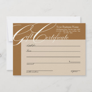Certificat cadeau avec changement de couleur