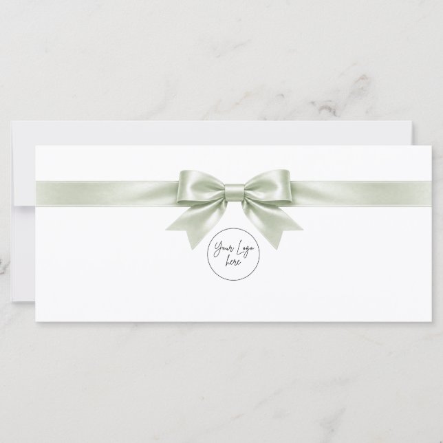 Certificat Cadeau avec Ruban Blanc Élégant (Devant)
