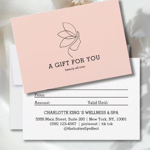 Certificat Cadeau Beauté de Femme Ligne Artistique
