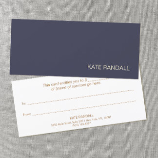 Certificat cadeau bleu de la Marine