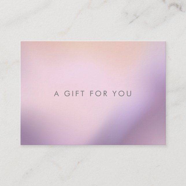certificat cadeau blush métallique (Devant)