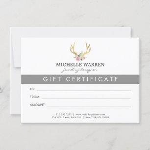 Certificat cadeau Bohemian Gold Antlers