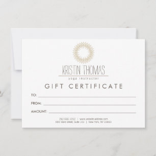 Certificat cadeau Bohemian Gold Sun Mandala