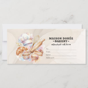 Certificat Cadeau Boulangerie Pâtisserie Chef Pâti