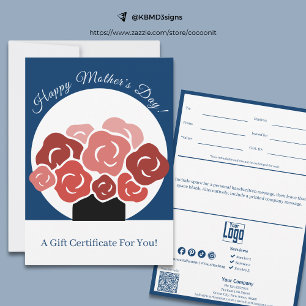 Certificat Cadeau Bouquet de Fête des Mères Tendan