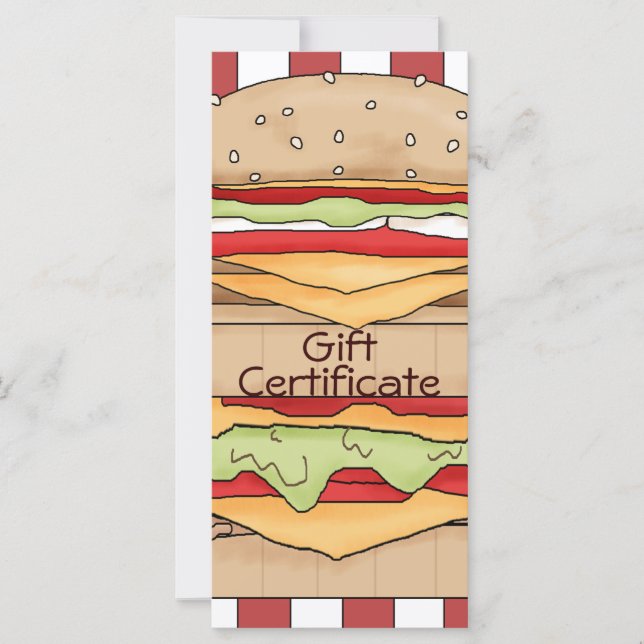 Certificat cadeau Burger (Devant)