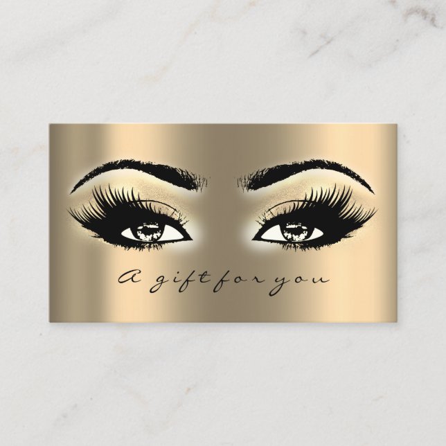 Certificat cadeau Cadeau Gold Lashes Artiste maqui (Devant)