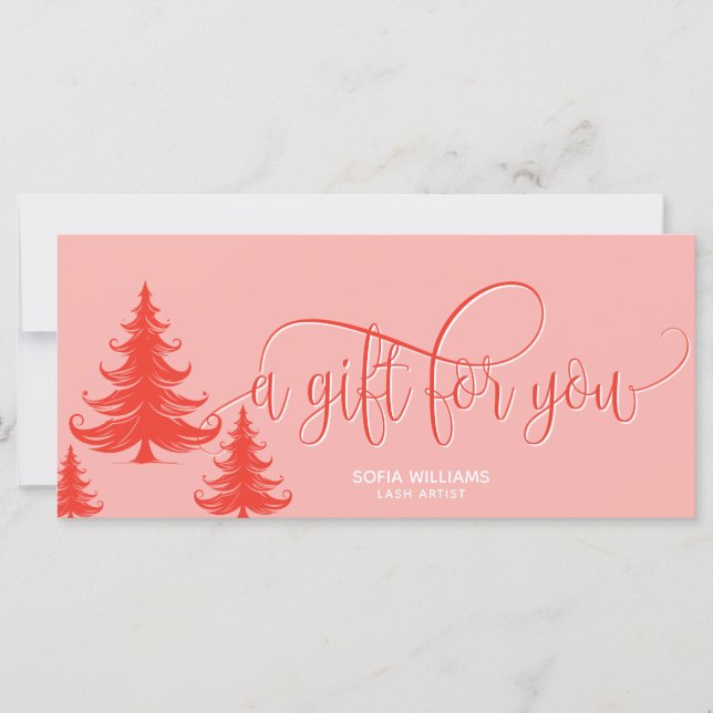 Certificat Cadeau Carte de Noël Moderne (Devant)