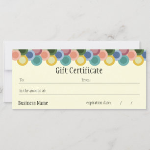 Certificat cadeau Cercles rétro