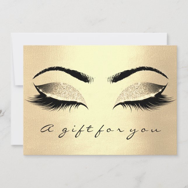 Certificat cadeau Champaiment Gold Lash maquillage (Devant)