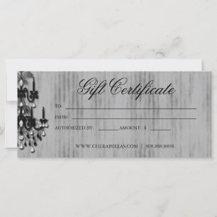 Certificat cadeau Chandelier ongle salon de coiffu