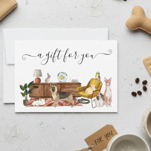 Certificat cadeau Chien Chat Animaux de compagnie 