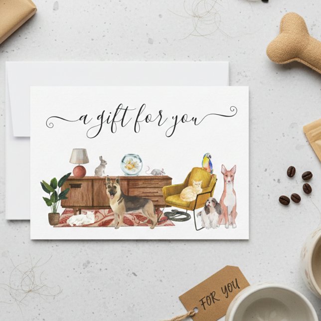 Certificat cadeau Chien Chat Animaux de compagnie  (Créateur téléchargé)