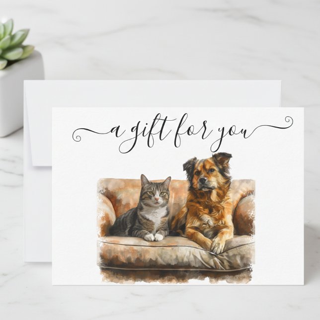 Certificat cadeau Chien Chat Animaux de compagnie  (Créateur téléchargé)