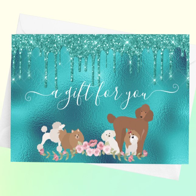 Certificat cadeau Chien Grooming Animaux Animaux d (Créateur téléchargé)