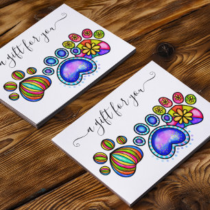 Certificat cadeau Chien Paw Grooming Animaux Anima