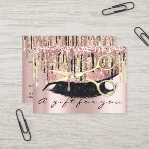 Certificat cadeau Coiffeur Maquillage Lash Rose or