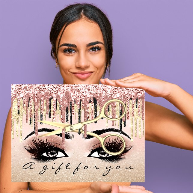 Certificat cadeau Coiffeur Rose lux Gold Maquillag (Gift Certificate Hairdresser Rose lux Gold Makeup)