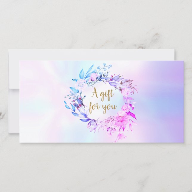 Certificat-cadeau d'affaires de Rose Garland Scrip (Devant)