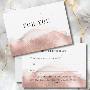 CERTIFICAT CADEAU D'AFFAIRES MODERNE