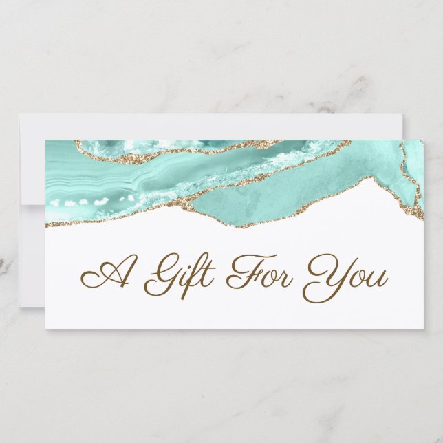 Certificat cadeau d'agate Aquamarine (Devant)