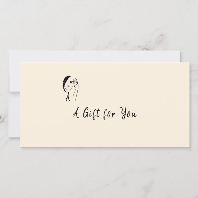Certificat Cadeau d'Art de Visage Monogramme Moder (Devant)
