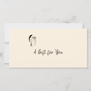 Certificat Cadeau d'Art de Visage Monogramme Moder