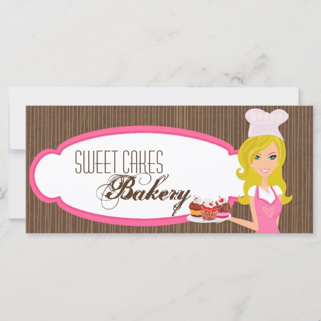 Certificat cadeau de 4"x9" Blonde Baker Coupe rose (Devant)