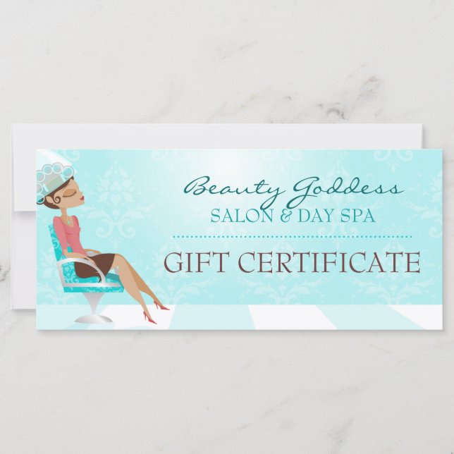Certificat cadeau de beauté déesse (Devant)