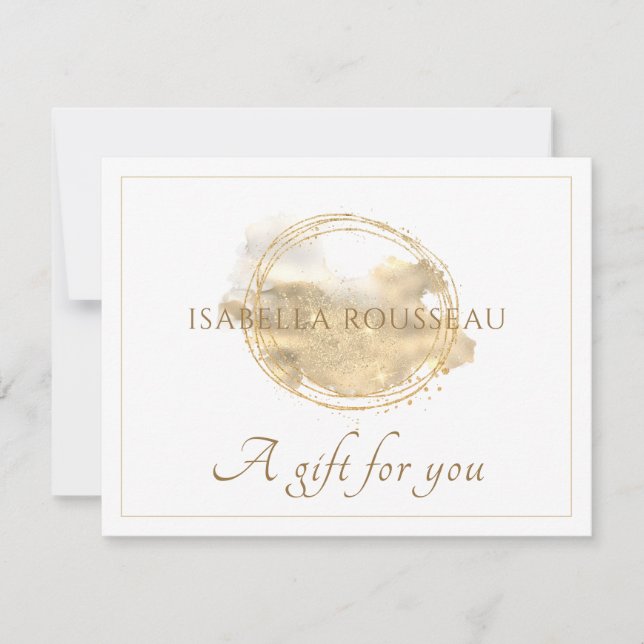 Certificat Cadeau de Bijoux Pailletés en Or Platin (Devant)