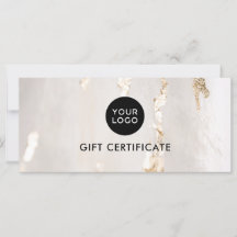 Certificat/Cadeau de Bon de Style Moderne en Or