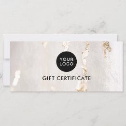 Certificat/Cadeau de Bon de Style Moderne en Or
