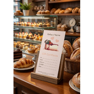 Certificat-cadeau de boulangerie personnalisé 