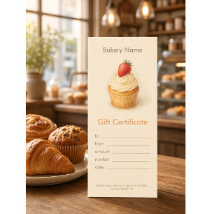 Certificat-cadeau de boulangerie personnalisé 