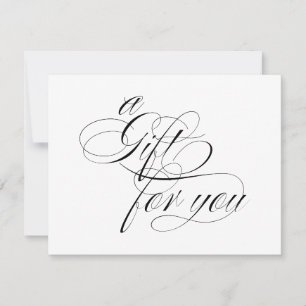 Certificat cadeau de calligraphie blanche simple e